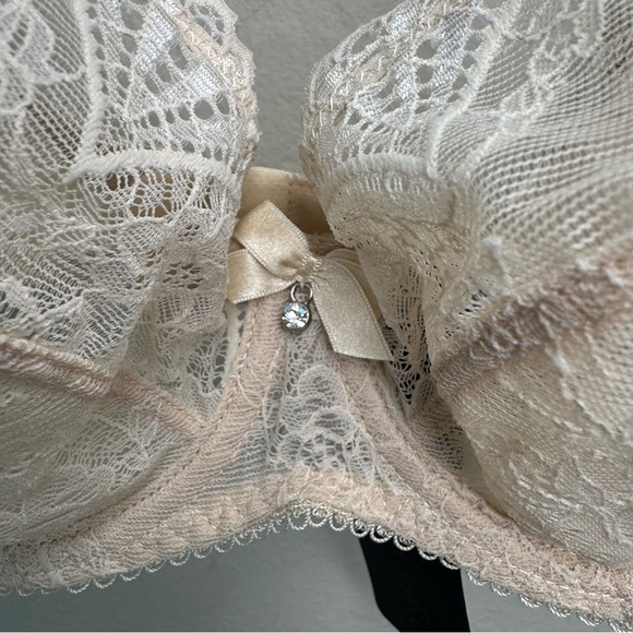 NWT ALEGRO Lingerie Innocent Lily Lace Bra in “Skin” Nude Unlined Underwire 36C - Picture 6 of 16